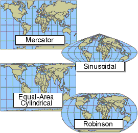 distortion map projections different geography understanding spatial four maps properties produce preserve